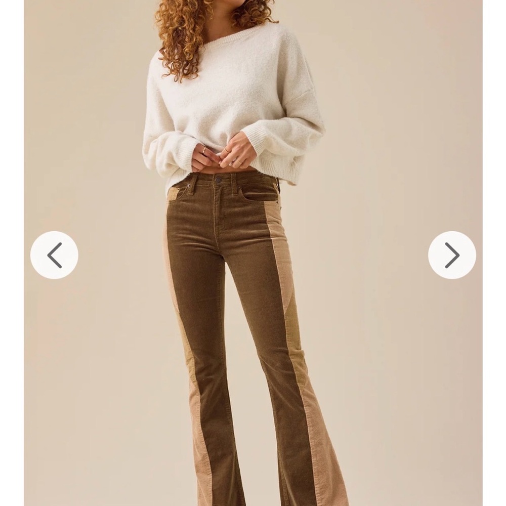 Altar'd State Brown and Tan Women Jeans